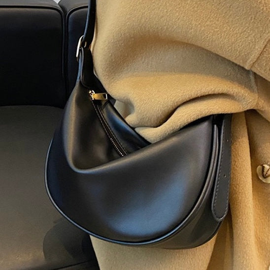 Women's Genuine Leather Underarm Bag - Large Capacity Crossbody Shoulder Bag for Spring Summer Commuting