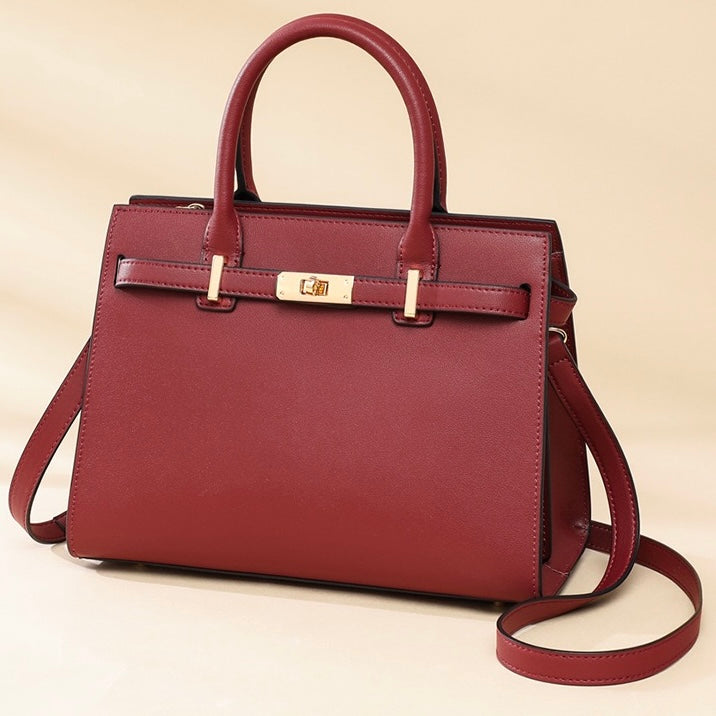 Stylish Women's Large Capacity Genuine Leather Tote Bag