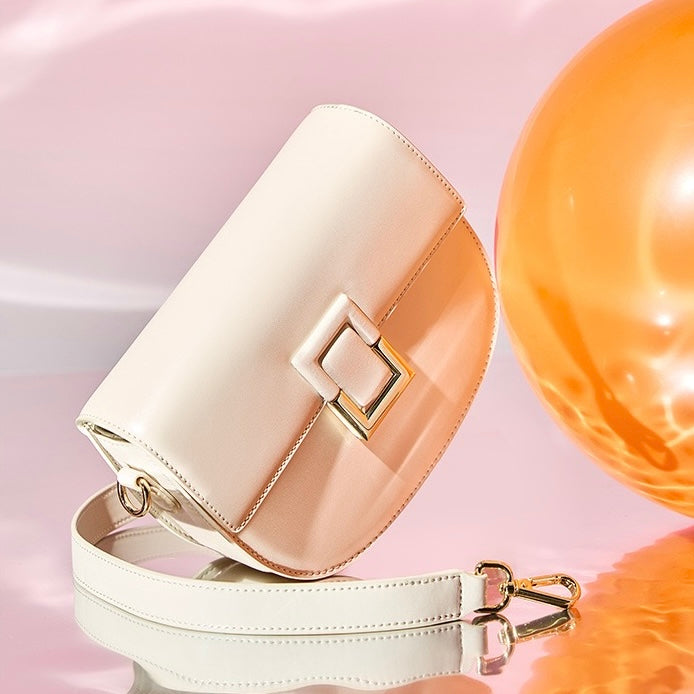 Women’s Genuine Leather Chic Saddle Crossbody Bag