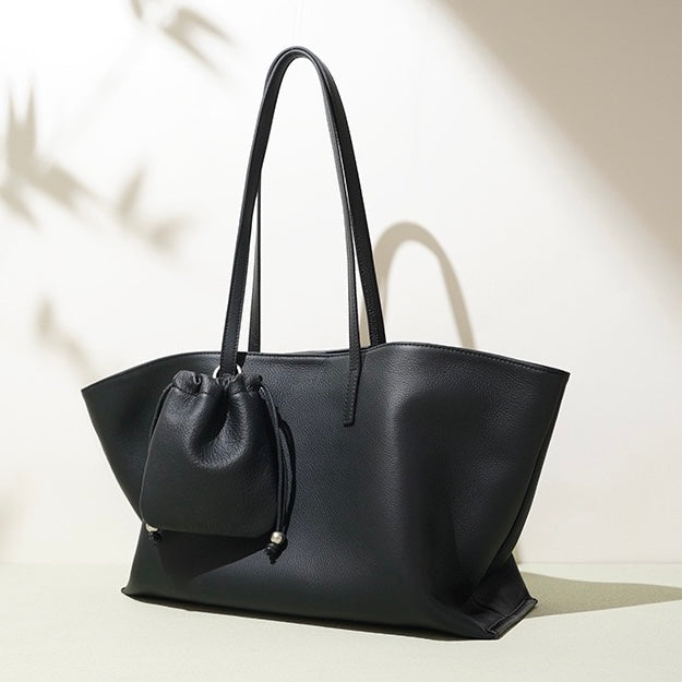 Versatile Women's Genuine Leather Parent Child Tote Bag