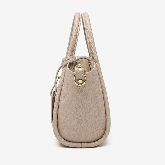 Women’s Genuine Leather Petite Basket Top Handle Bag