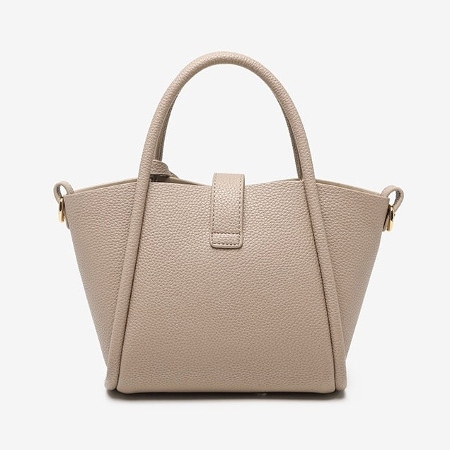 Women’s Genuine Leather Petite Basket Top Handle Bag