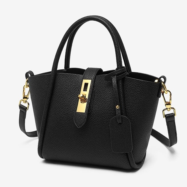 Women’s Genuine Leather Petite Basket Top Handle Bag