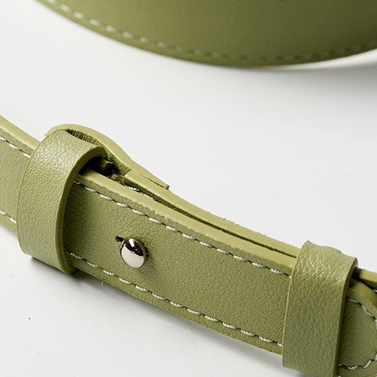 Exquisite Handwoven Women's Cowhide Crescent Moon Crossbody Bag