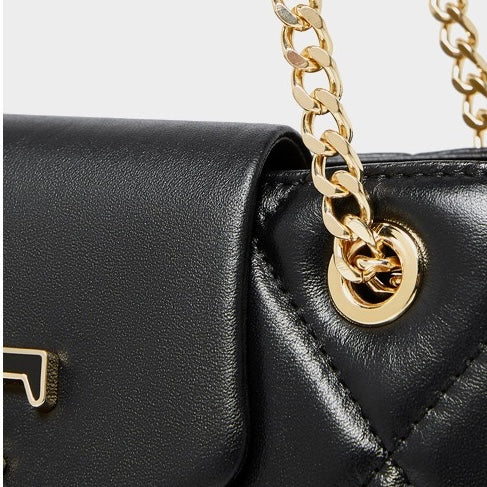 Women’s Genuine Leather Chain Shoulder Crossbody Bag in Commuter Chic Style