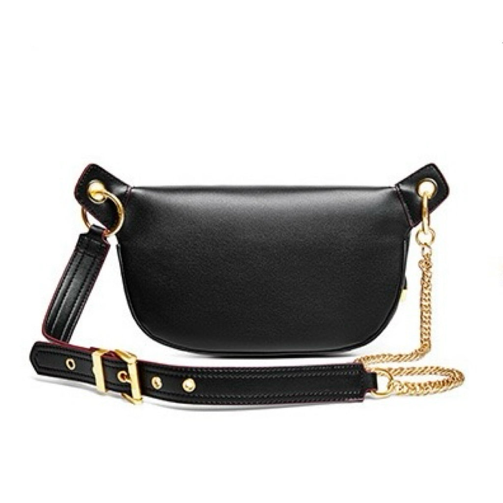 Trendy Women's Genuine Leather Crossbody Chest Bag Fanny Pack