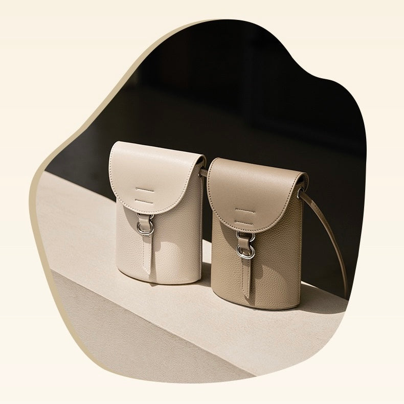 Luxury Women's Genuine Leather Mini Crossbody Phone Bag