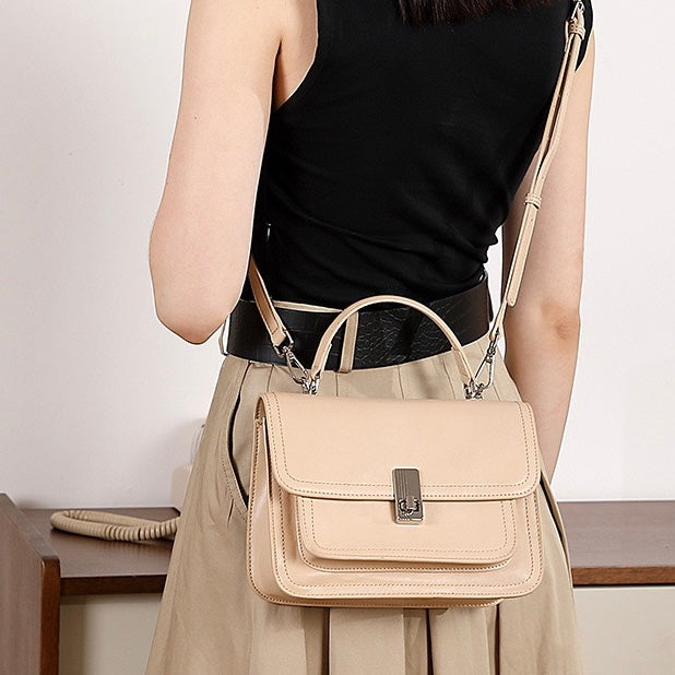 Women's Genuine Leather Commuter Messenger Bag