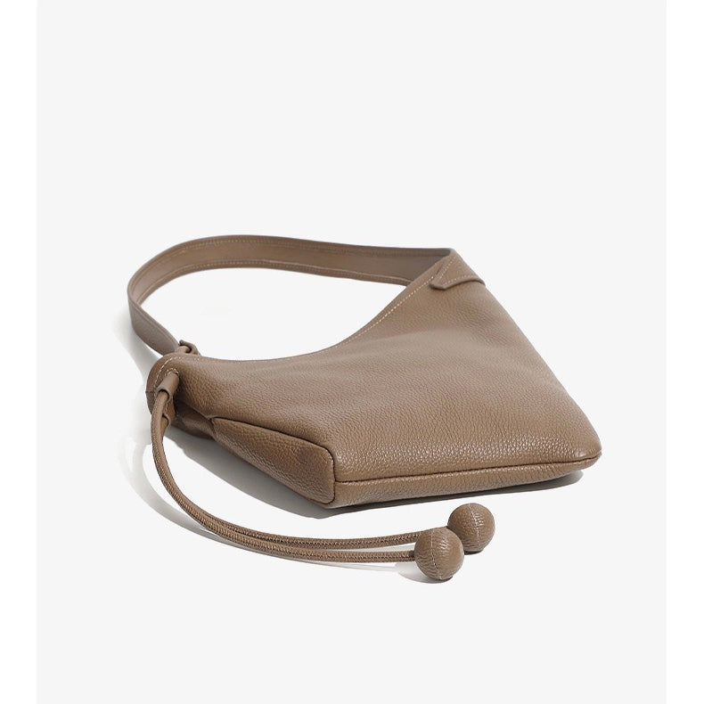 Minimalist Asymmetric Design Slouchy Horn Shaped Shoulder Crossbody Bag