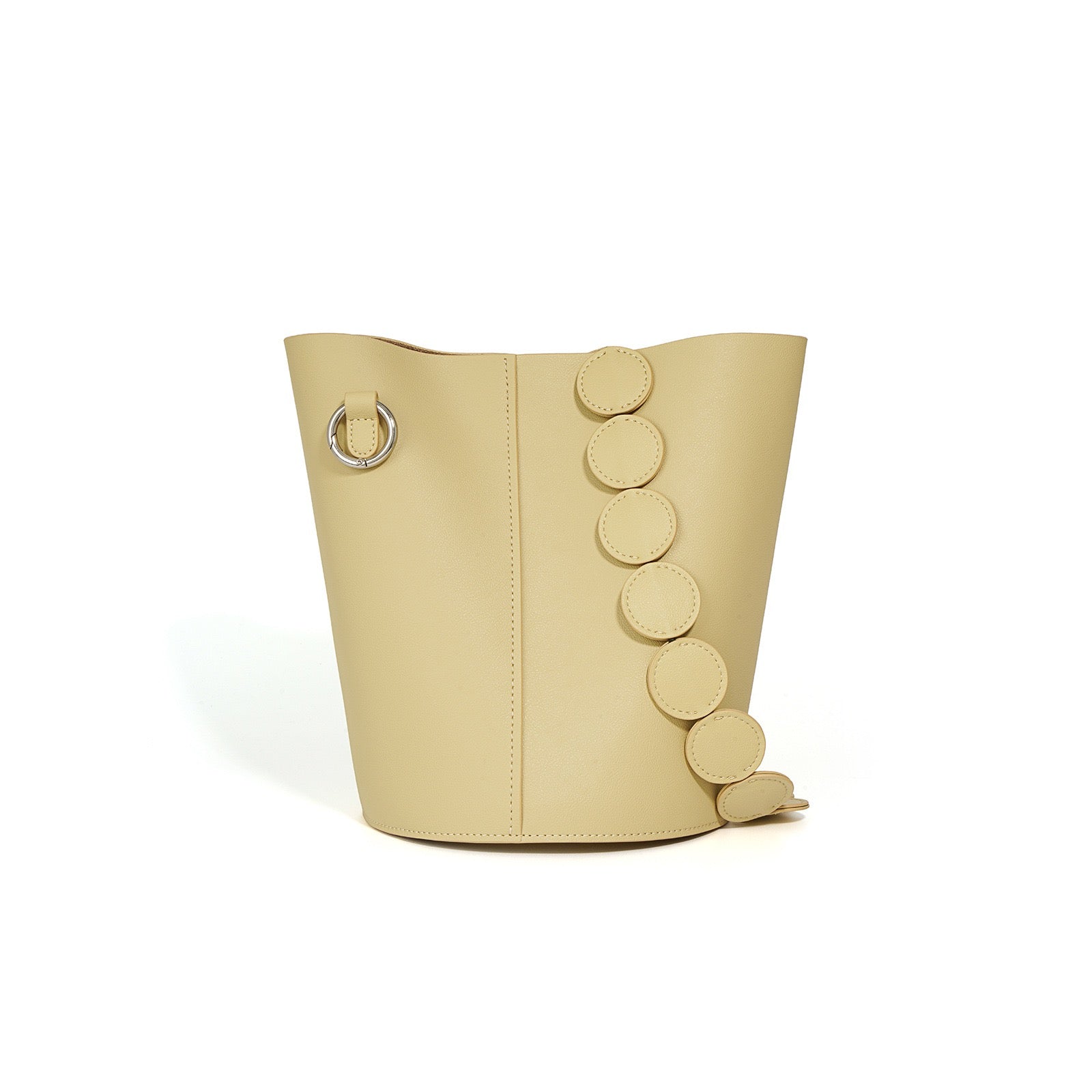 Women's Genuine Leather Adjustable Strap Handheld and Shoulder Bucket Bag