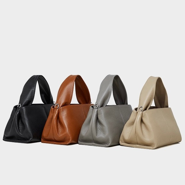 Women’s Genuine Leather Vintage-Style Top-Grain Shoulder Bag in Classic Design