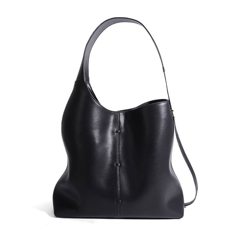 Spring Summer Women's Genuine Leather Large Capacity Premium Underarm Handheld Tote Shoulder Bag