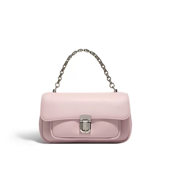 Spring Summer Chic Cowhide Mini Square Bag with Lock Closure